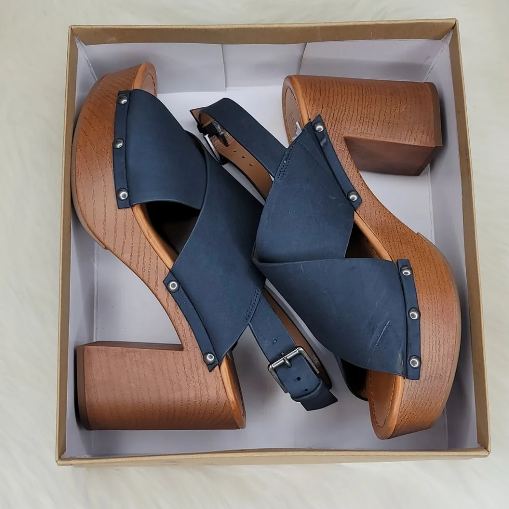 Indigo Rd Dani Sandal Heel Navy Blue